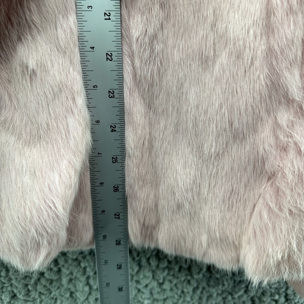 XOXO Vintage Coat Blush Rabbit Fur Coat SZ M - Picture 15 of 17